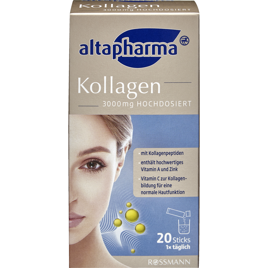 Kollagen (3000mg Hochdosiert) altapharma 20 sticks 1xtaglich