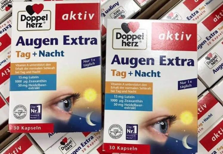 Augen Extra Tag+nacht( Viên uống bổ mắt tăng cường của hãng Doppel herz)30 viên